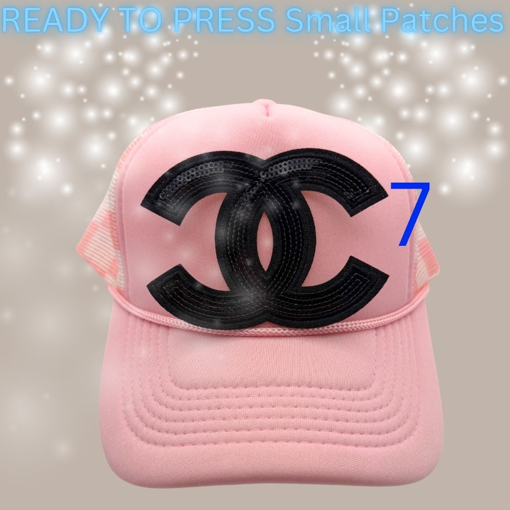 ✨ READY TO PRESS Sequin Double-C Style Patches (Multiple Colors) ✨