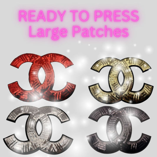 Sequin Chenille Letter Patches – Ready to Press | Large Statement Appliqués