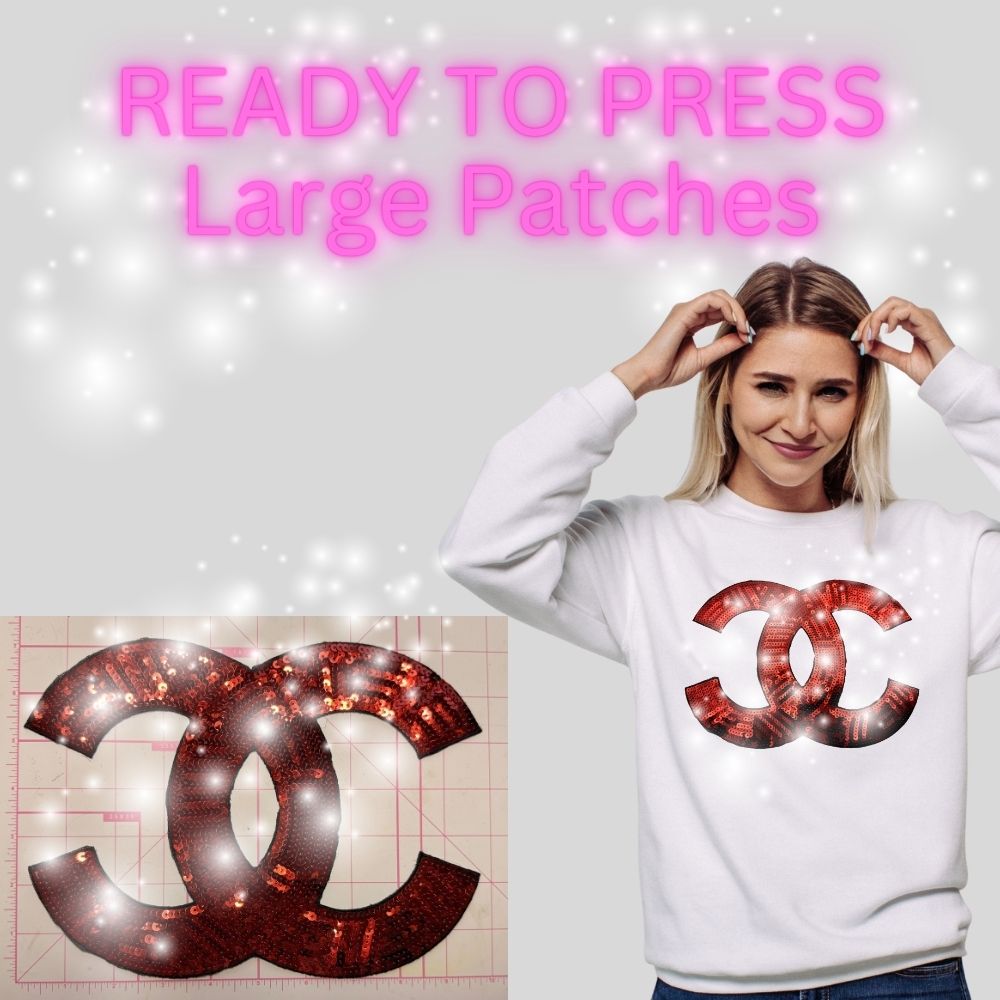 Sequin Chenille Letter Patches – Ready to Press | Large Statement Appliqués