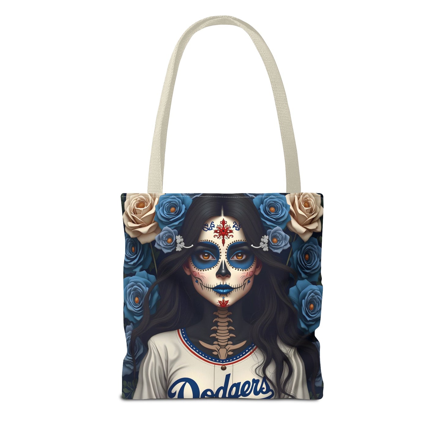 Sugar Skull Floral Tote Bag, Day of the Dead, Boho Style, Eco-Friendly Shopping, Casual Weekend Bag