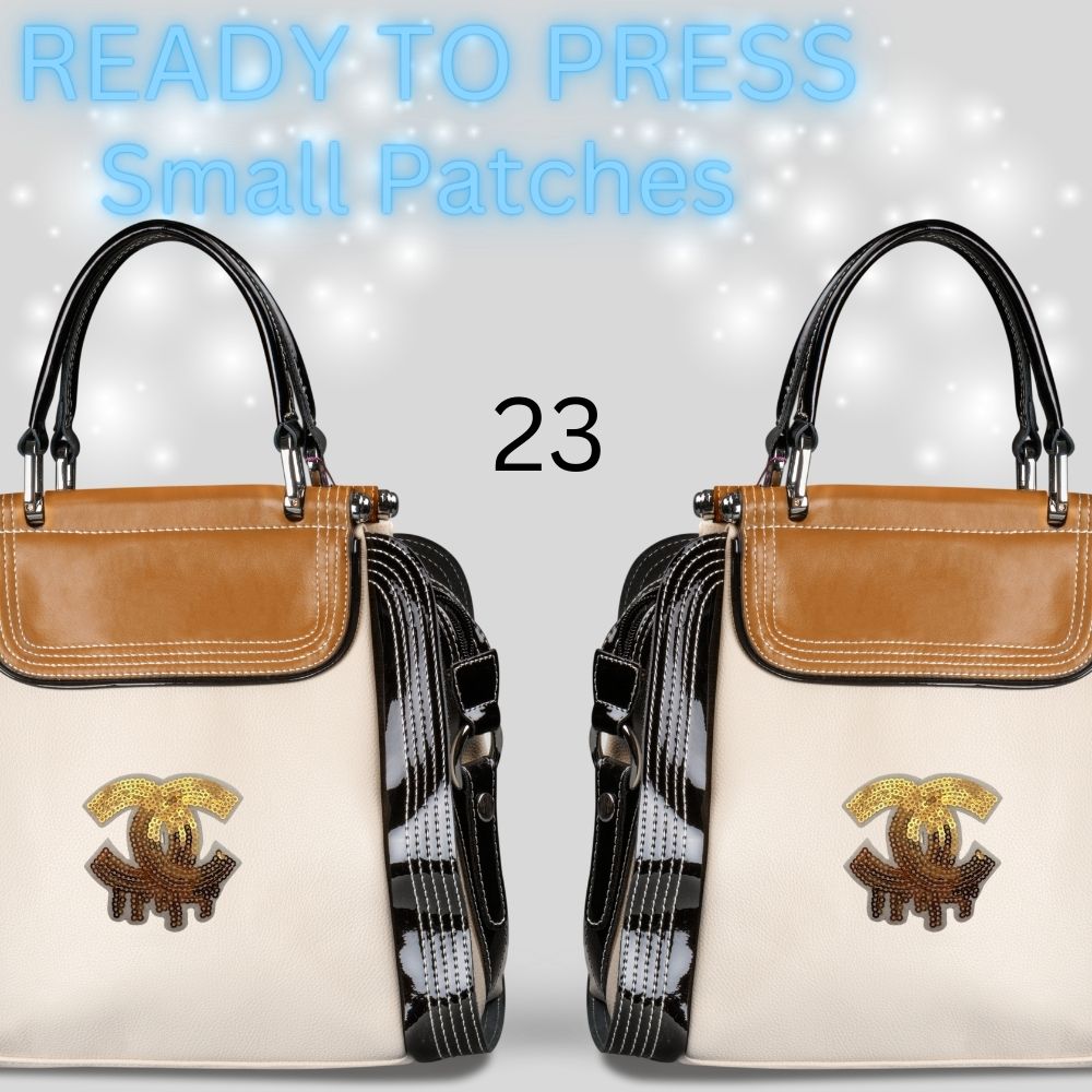Designer-Inspired Sequin & Chenille Letter Patches – Ready to Press | Small Appliqués