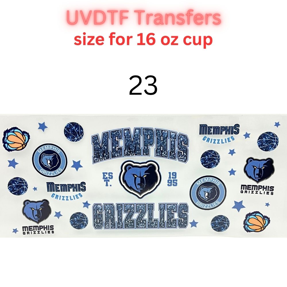 Pro Basketball City Team Inspired Wraps | UVDTF 16oz Glass Can Transfer | Pro Hoops Fan Cup Decals | Game Day Tumbler Wrap