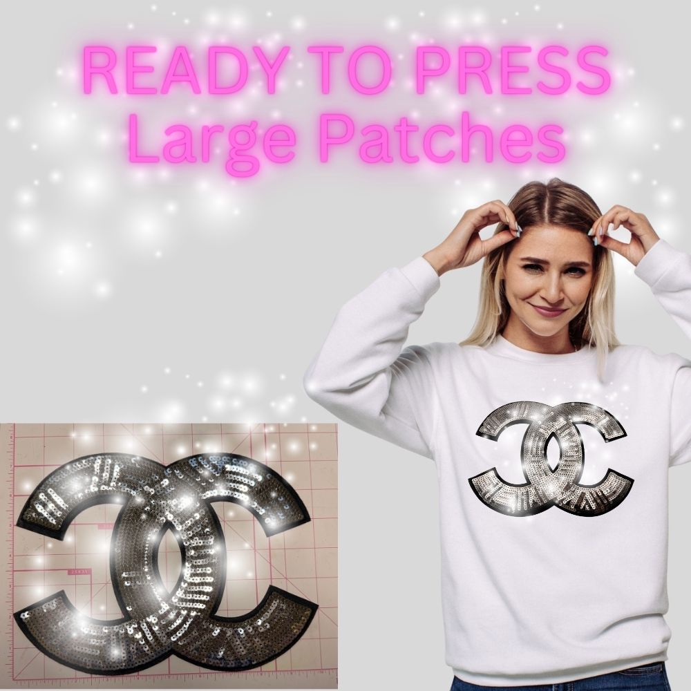 Sequin Chenille Letter Patches – Ready to Press | Large Statement Appliqués