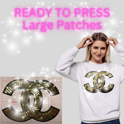 Sequin Chenille Letter Patches – Ready to Press | Large Statement Appliqués