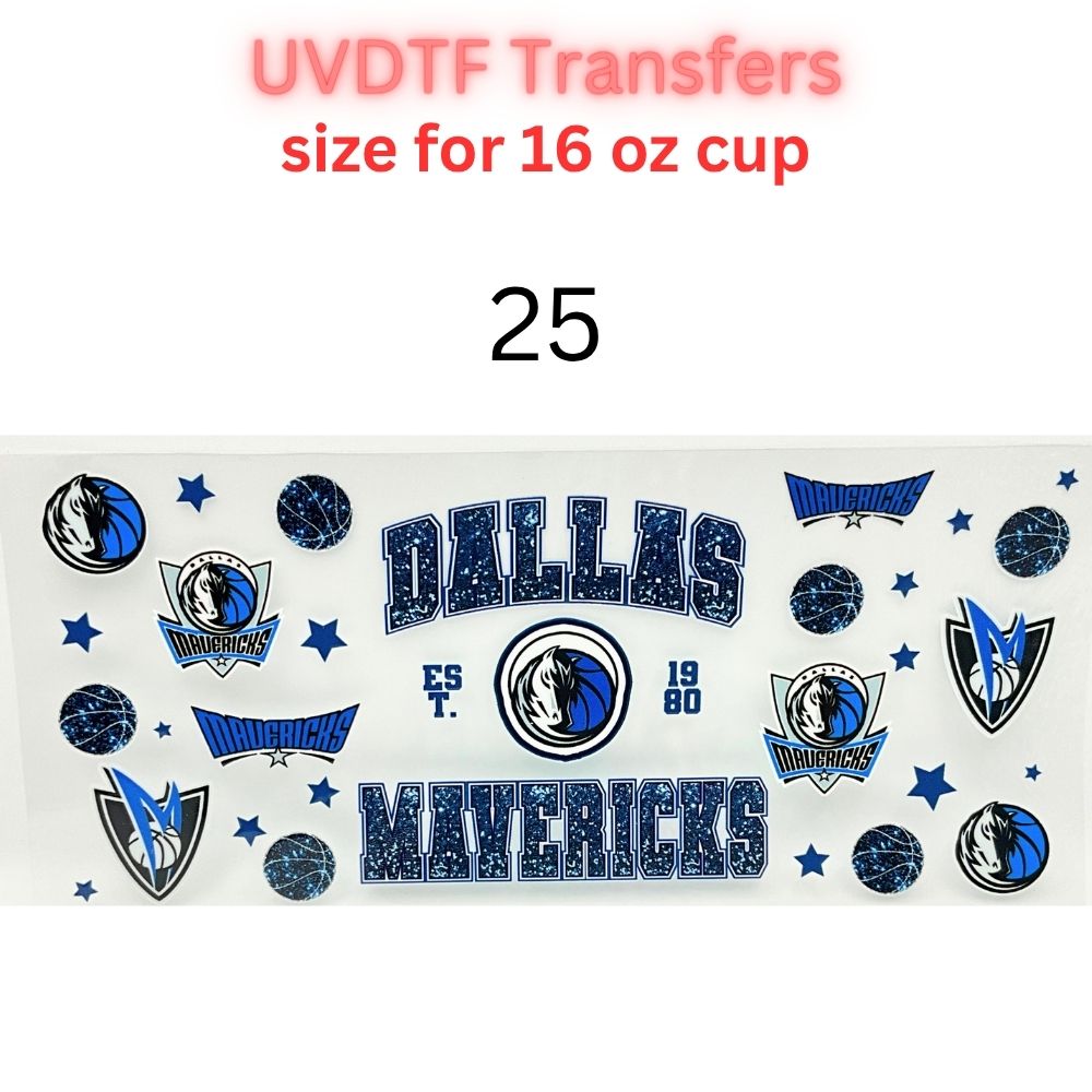 Pro Basketball City Team Inspired Wraps | UVDTF 16oz Glass Can Transfer | Pro Hoops Fan Cup Decals | Game Day Tumbler Wrap