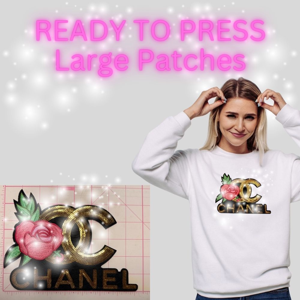 Sequin Chenille Letter Patches – Ready to Press | Large Statement Appliqués