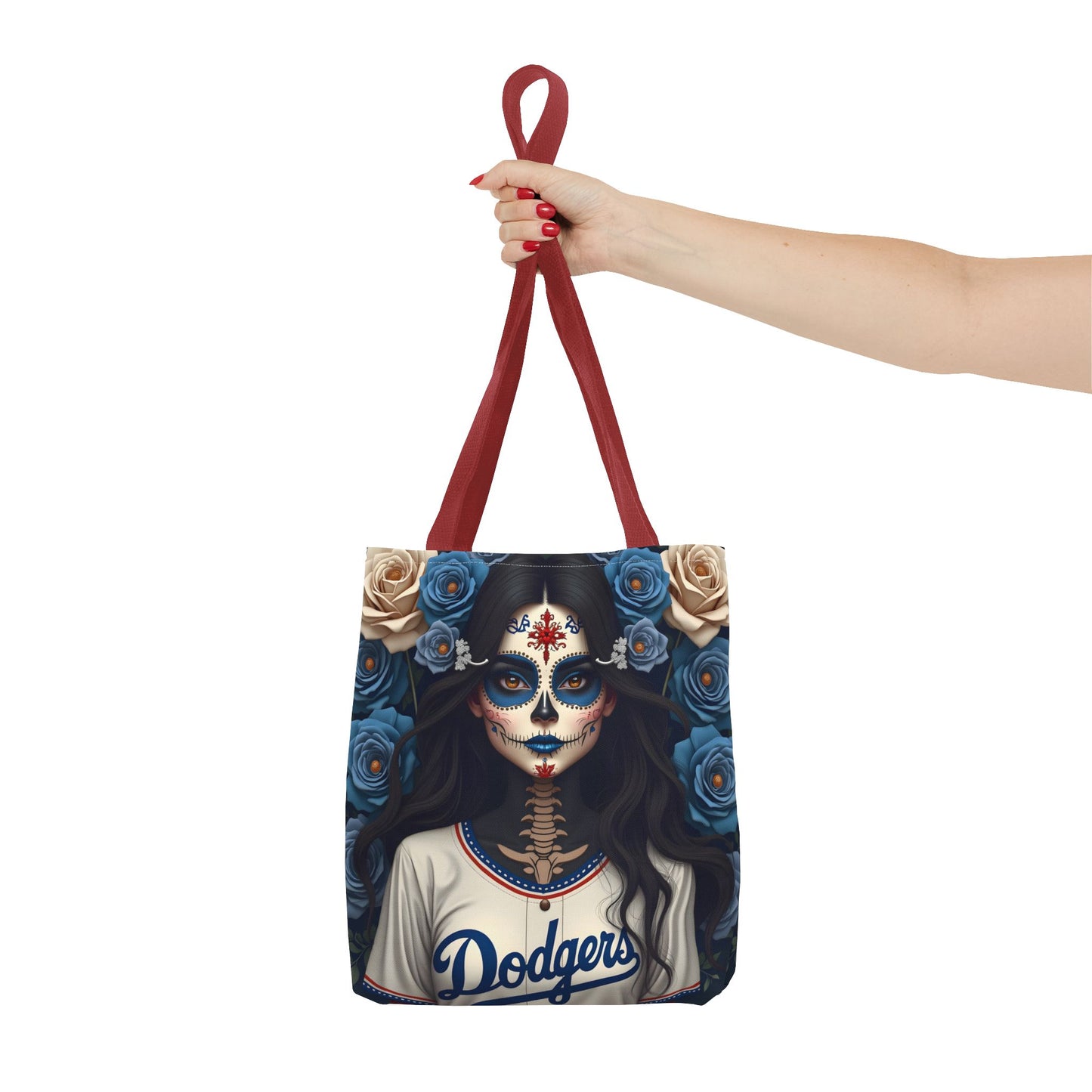 Sugar Skull Floral Tote Bag, Day of the Dead, Boho Style, Eco-Friendly Shopping, Casual Weekend Bag