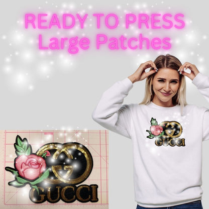 Sequin Chenille Letter Patches – Ready to Press | Large Statement Appliqués