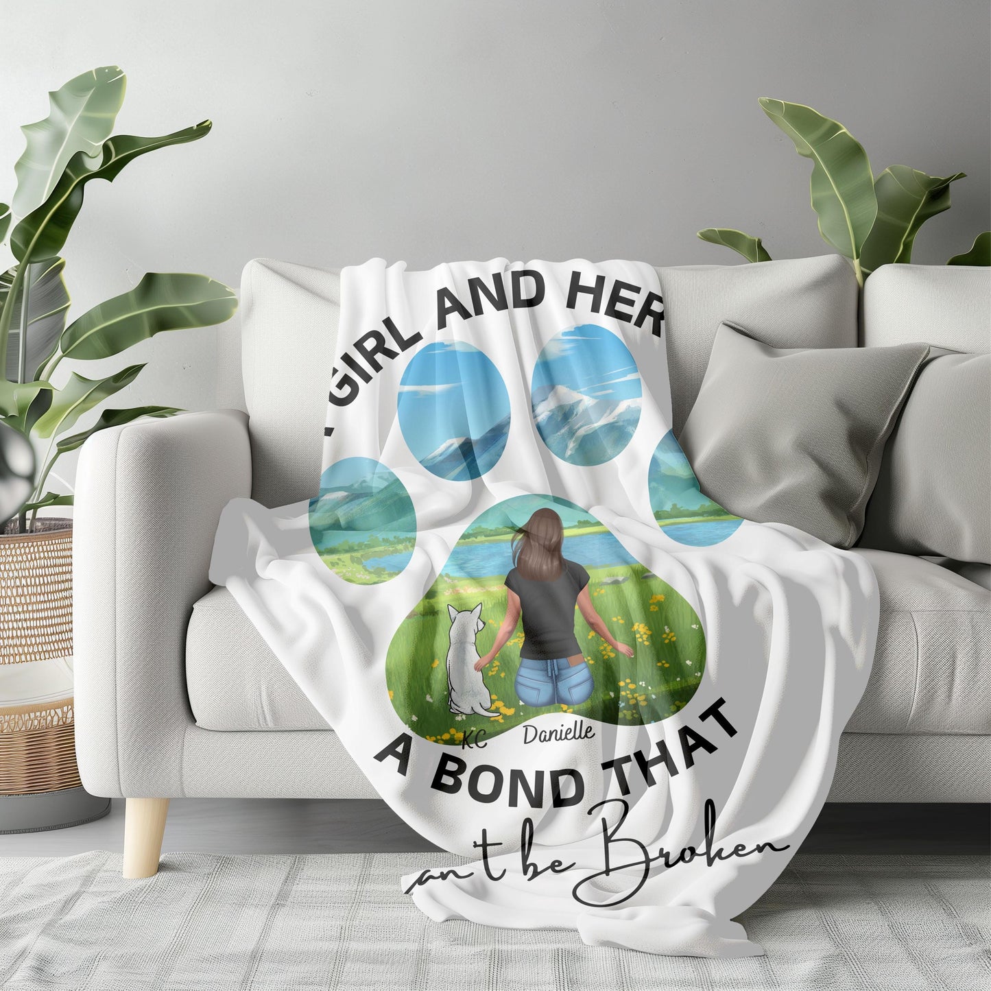 Customizable A Girl and Her Dog PNG – Personalize for Cricut & Sublimation Crafts