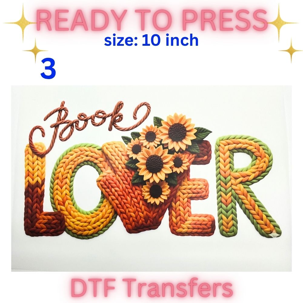 Cute Coastal & Summer Ready-To-Press DTF Transfers | Bookish, Beach & Inspirational Heat Transfers | 10 Inch Designs