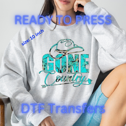 🤠 Country Western DTF Transfers – Ready to Press 10" Heat Press Designs | Cowgirl, Cowboy, Rodeo Shirts & Sweaters