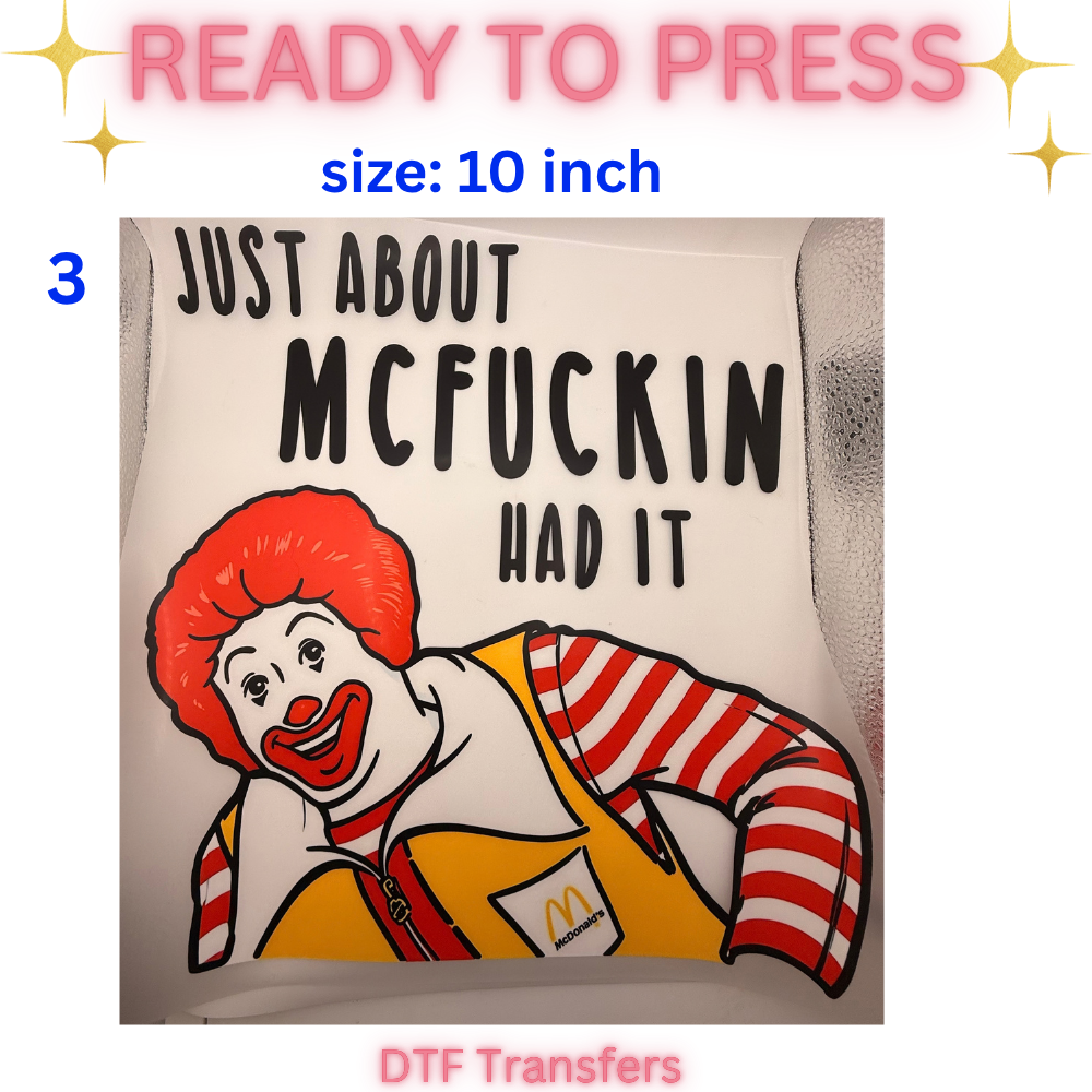 Ready-to-Press DTF Transfers | Western, Funny & Dolly Designs | 10-Inch