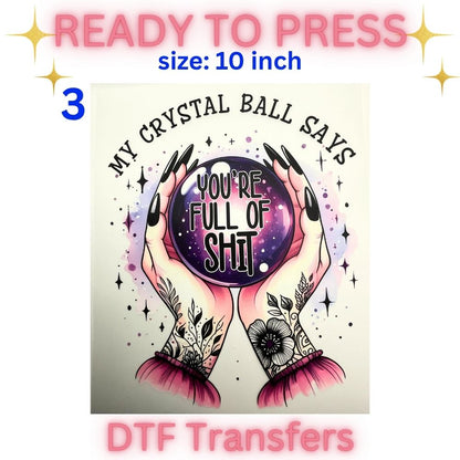 Trendy Ready-To-Press DTF Transfers | Spooky, Western, Mama & Sassy Graphic Heat Transfers | 10 Inch Designs