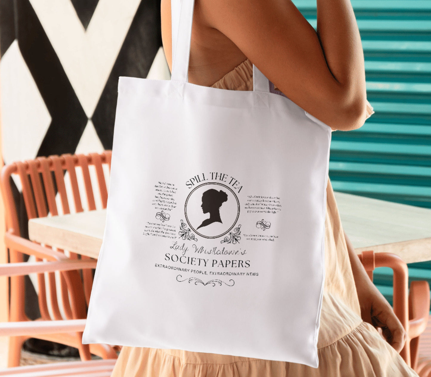 Spill The Tea Lady Whistledown PNG & SVG – Bridgerton Fashion Digital Designs