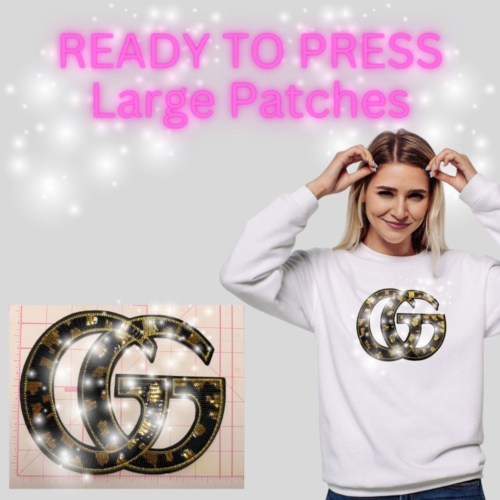 Sequin Chenille Letter Patches – Ready to Press | Large Statement Appliqués