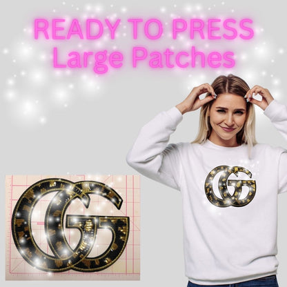 Sequin Chenille Letter Patches – Ready to Press | Large Statement Appliqués