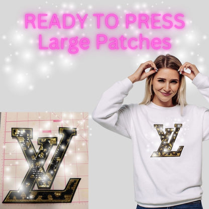 Sequin Chenille Letter Patches – Ready to Press | Large Statement Appliqués