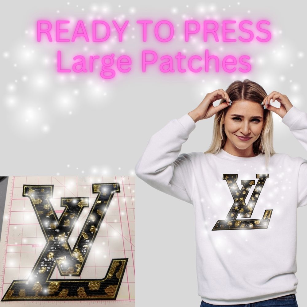 Sequin Chenille Letter Patches – Ready to Press | Large Statement Appliqués