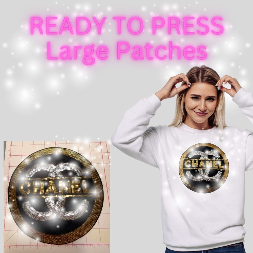 Sequin Chenille Letter Patches – Ready to Press | Large Statement Appliqués