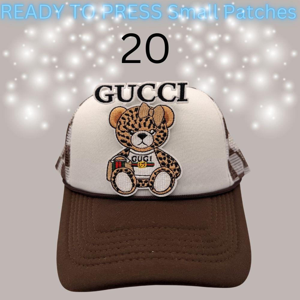 Designer-Inspired Small Chenille Patches – Ready to Press | Fashion Appliqué Collection (1–20)