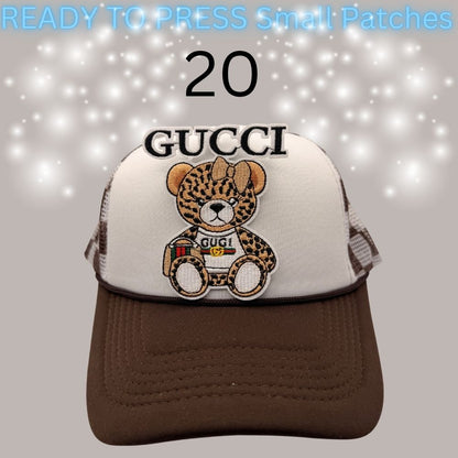 Designer-Inspired Small Chenille Patches – Ready to Press | Fashion Appliqué Collection (1–20)