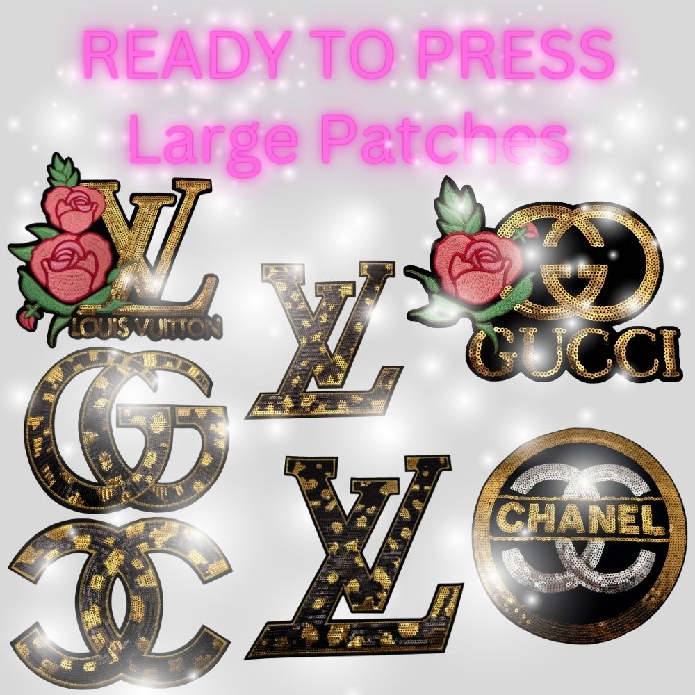 Sequin Chenille Letter Patches – Ready to Press | Large Statement Appliqués