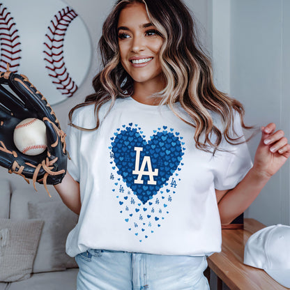 Baseball LA Walkoff Grand Slam PNG Bundle – LA Hearts Blue & White Digital Download