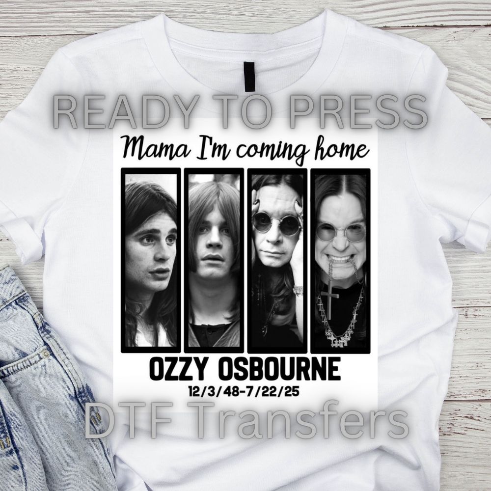 🎸 Heavy Metal RocknRoll. Tribute DTF Transfers Ready to Press 12" Heat Press Designs | Rock Legend Shirts & Hoodies