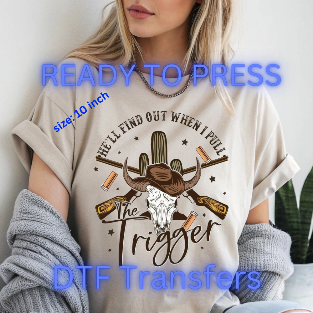🤠 Country Western DTF Transfers – Ready to Press 10" Heat Press Designs | Cowgirl, Cowboy, Rodeo Shirts & Sweaters