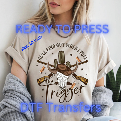 🤠 Country Western DTF Transfers – Ready to Press 10" Heat Press Designs | Cowgirl, Cowboy, Rodeo Shirts & Sweaters