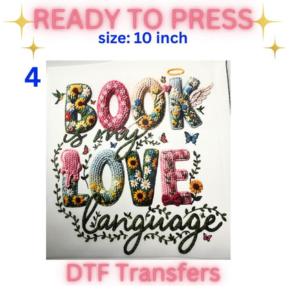 Cute Coastal & Summer Ready-To-Press DTF Transfers | Bookish, Beach & Inspirational Heat Transfers | 10 Inch Designs