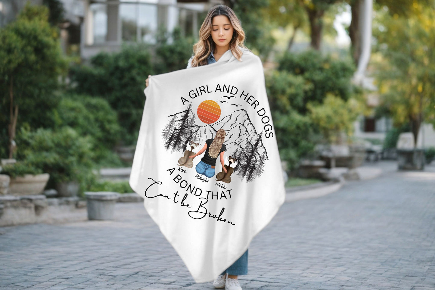 Customizable A Girl And Her Dogs PNG Perfect for Cricut Crafts! Personalize Shirts, Mugs, and More!