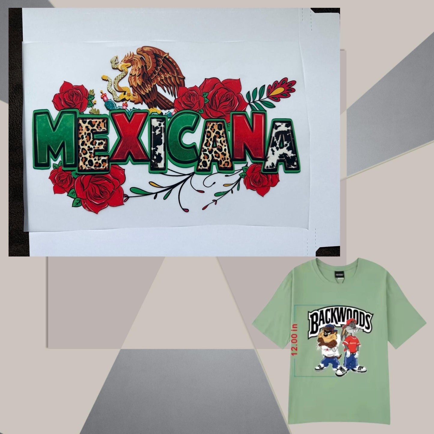 Mexicana Pride DTF Transfer – Leopard & Cow Print Vibe Ready to Press Heat Transfer