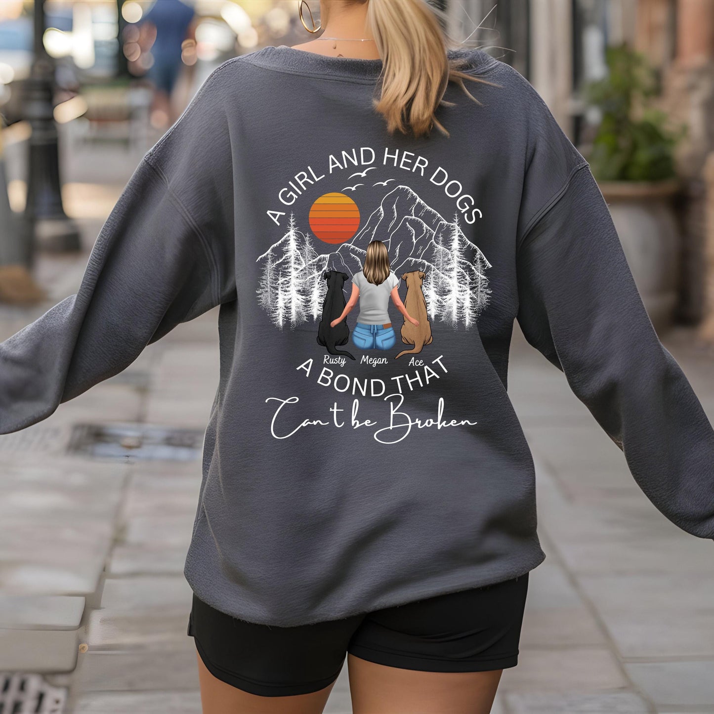 Customizable A Girl And Her Dogs PNG Perfect for Cricut Crafts! Personalize Shirts, Mugs, and More!