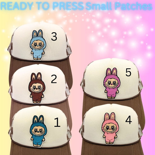 Cute Character Embroidered Patches | Kawaii Style Iron-On Patches | Hat Bar Ready | Trendy Small Heat Transfer Patches