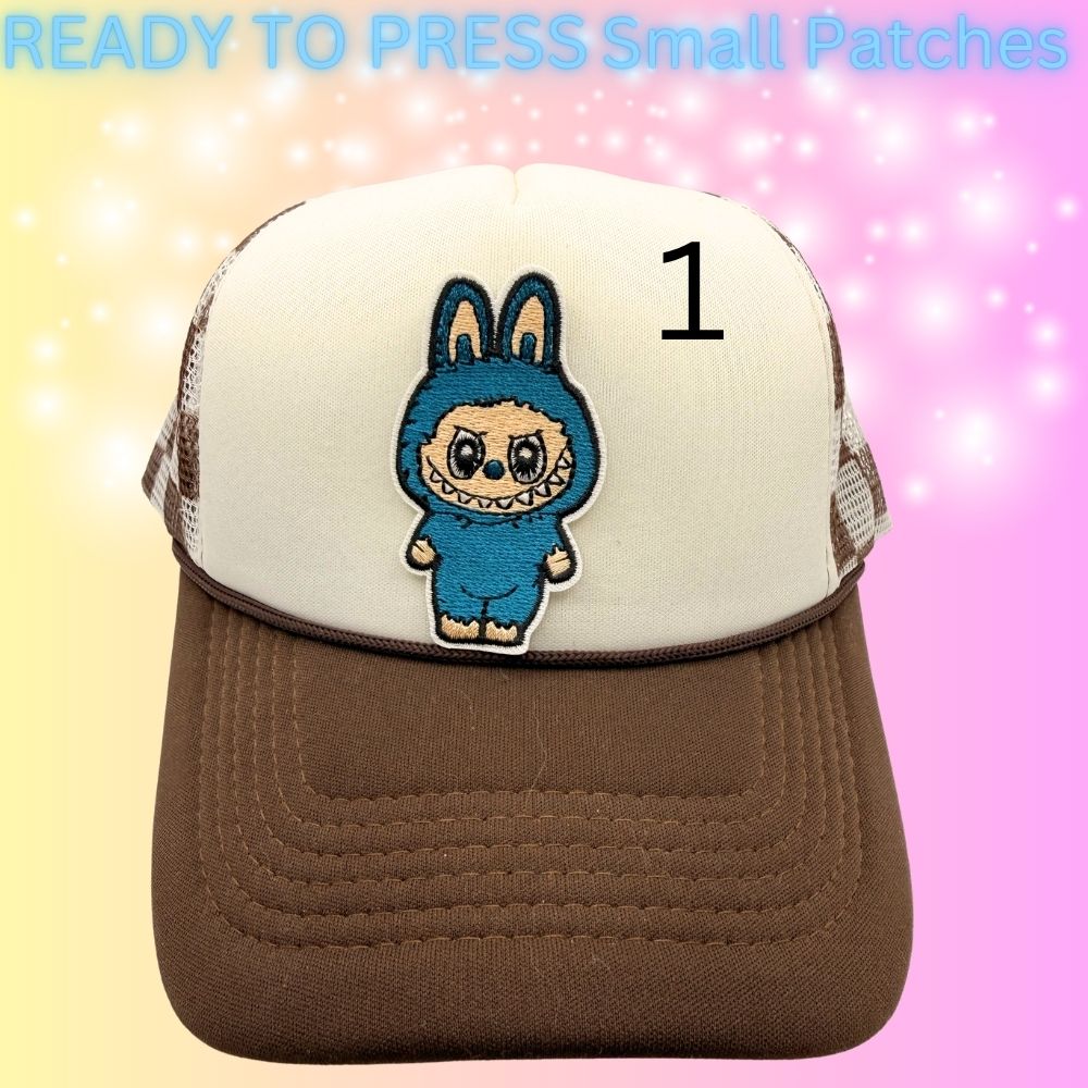 Cute Character Embroidered Patches | Kawaii Style Iron-On Patches | Hat Bar Ready | Trendy Small Heat Transfer Patches