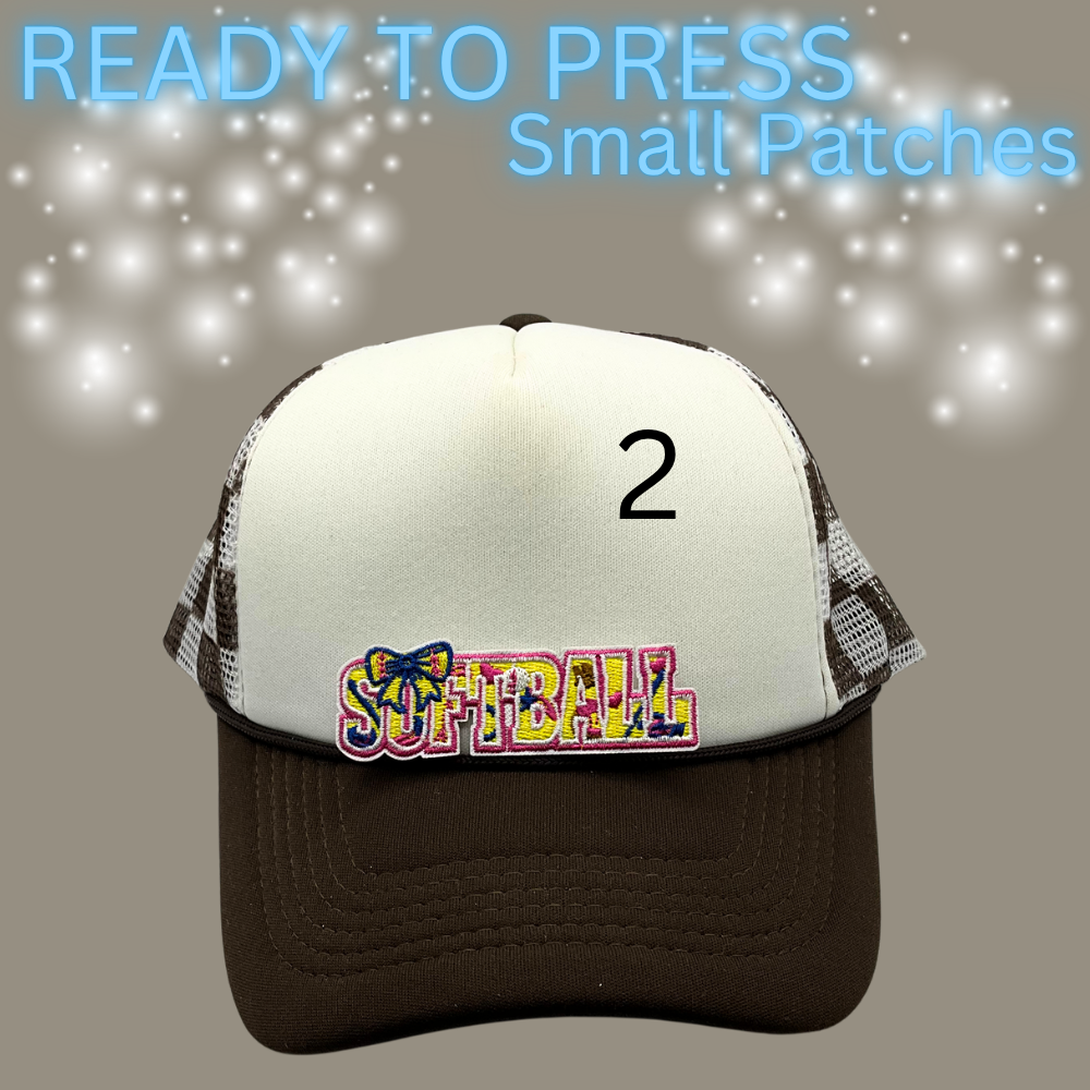 Ready to Press Hat Patches | Small Embroidered Appliqué Transfers | Trucker Hat Accessories | DIY Heat Press Patches | Summer, Western & Patriotic Designs