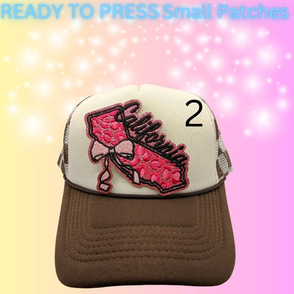 Trendy Small Embroidered Patches | Western, Girly & Aesthetic Iron-On Patches | Hat Bar Ready Designs | Cute Heat Transfer Patches