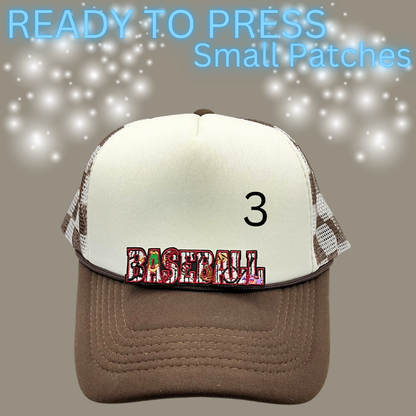 Ready to Press Hat Patches | Small Embroidered Appliqué Transfers | Trucker Hat Accessories | DIY Heat Press Patches | Summer, Western & Patriotic Designs