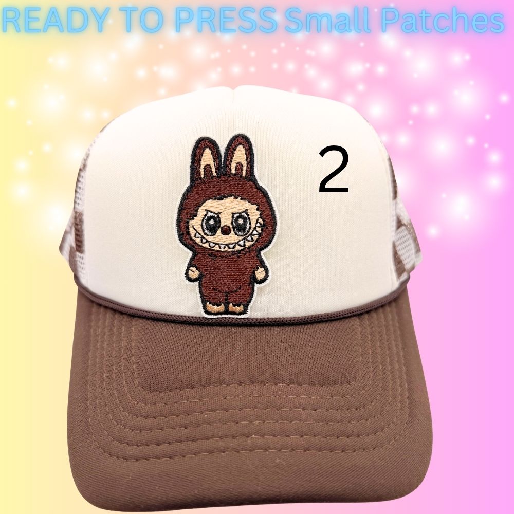 Cute Character Embroidered Patches | Kawaii Style Iron-On Patches | Hat Bar Ready | Trendy Small Heat Transfer Patches
