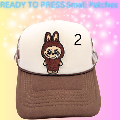 Cute Character Embroidered Patches | Kawaii Style Iron-On Patches | Hat Bar Ready | Trendy Small Heat Transfer Patches