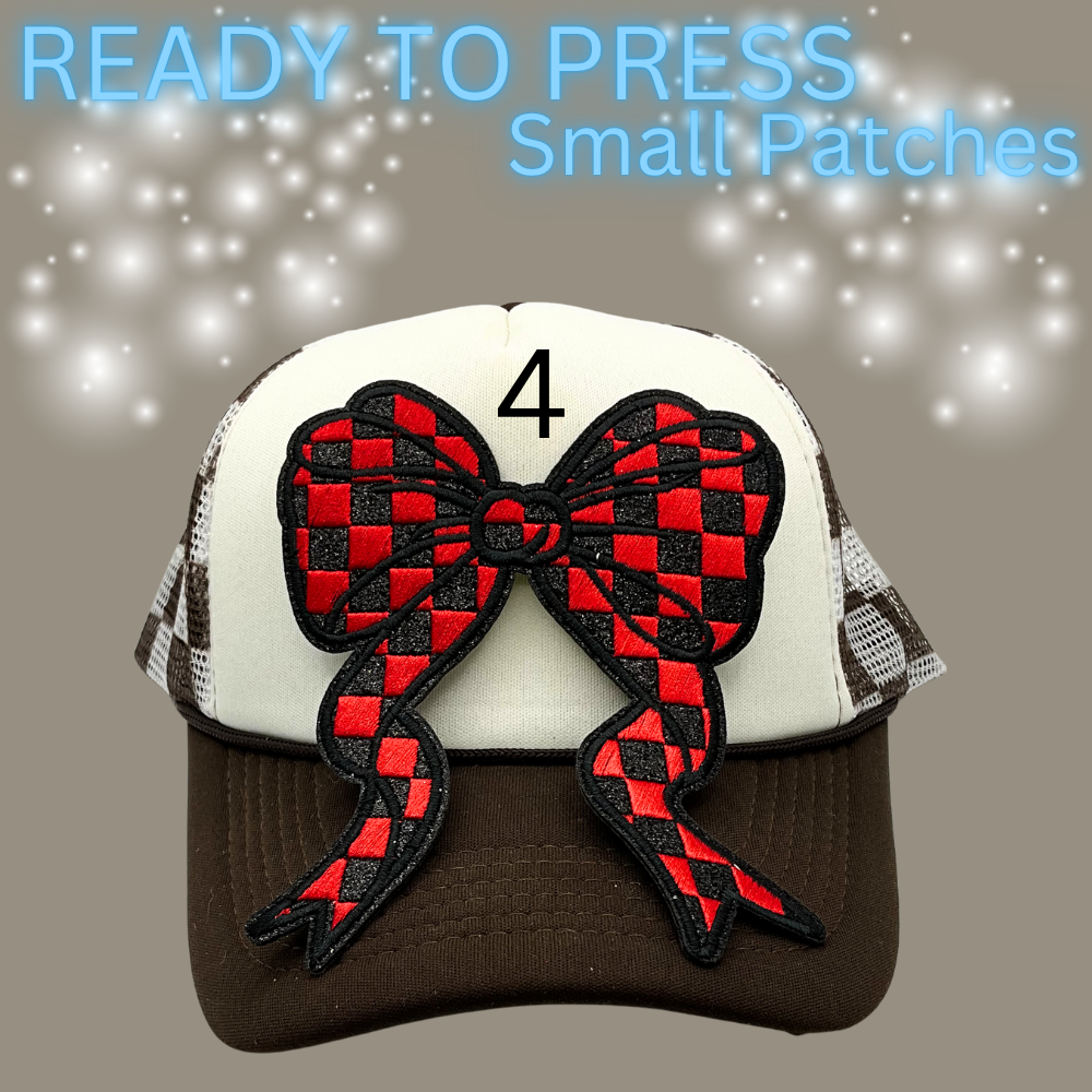 Ready to Press Hat Patches | Small Embroidered Appliqué Transfers | Trucker Hat Accessories | DIY Heat Press Patches | Summer, Western & Patriotic Designs