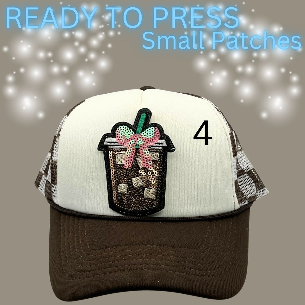 Ready to Press Trendy Patch Transfers | Iron-On Hat Patches | Cute Western, Smiley, Sun & Lifestyle Designs | DIY Cap Decor