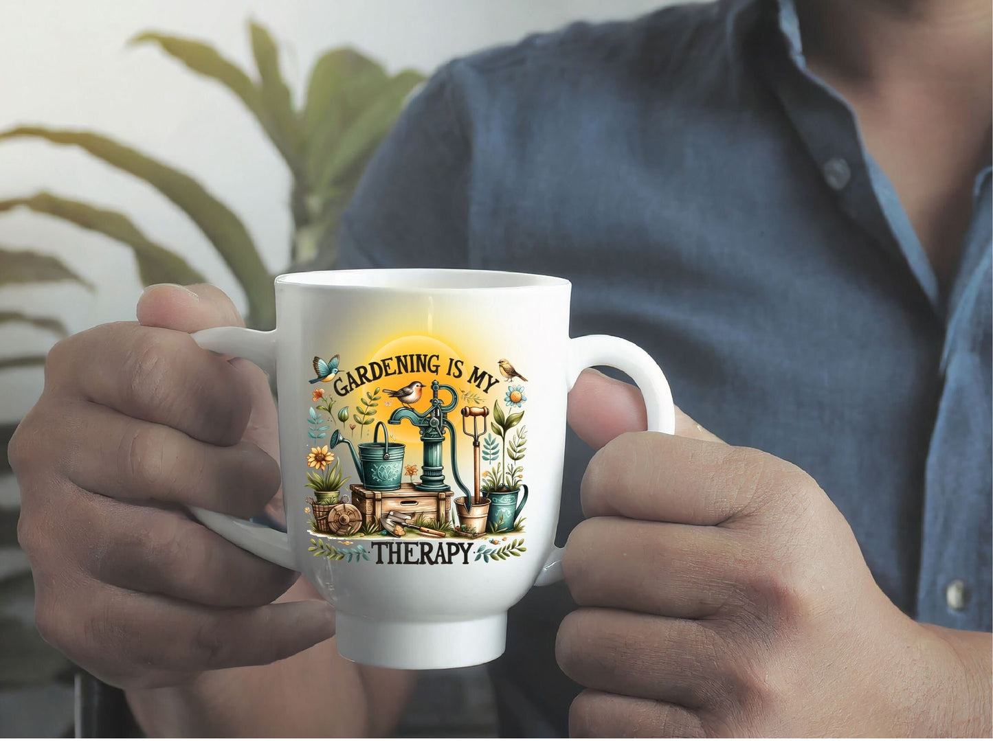 Planting Therapy Shirt Design – Gardening Lover Printable for Shirts & Mugs (Digital Download)