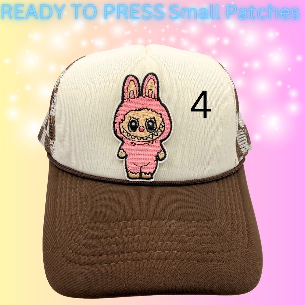 Cute Character Embroidered Patches | Kawaii Style Iron-On Patches | Hat Bar Ready | Trendy Small Heat Transfer Patches