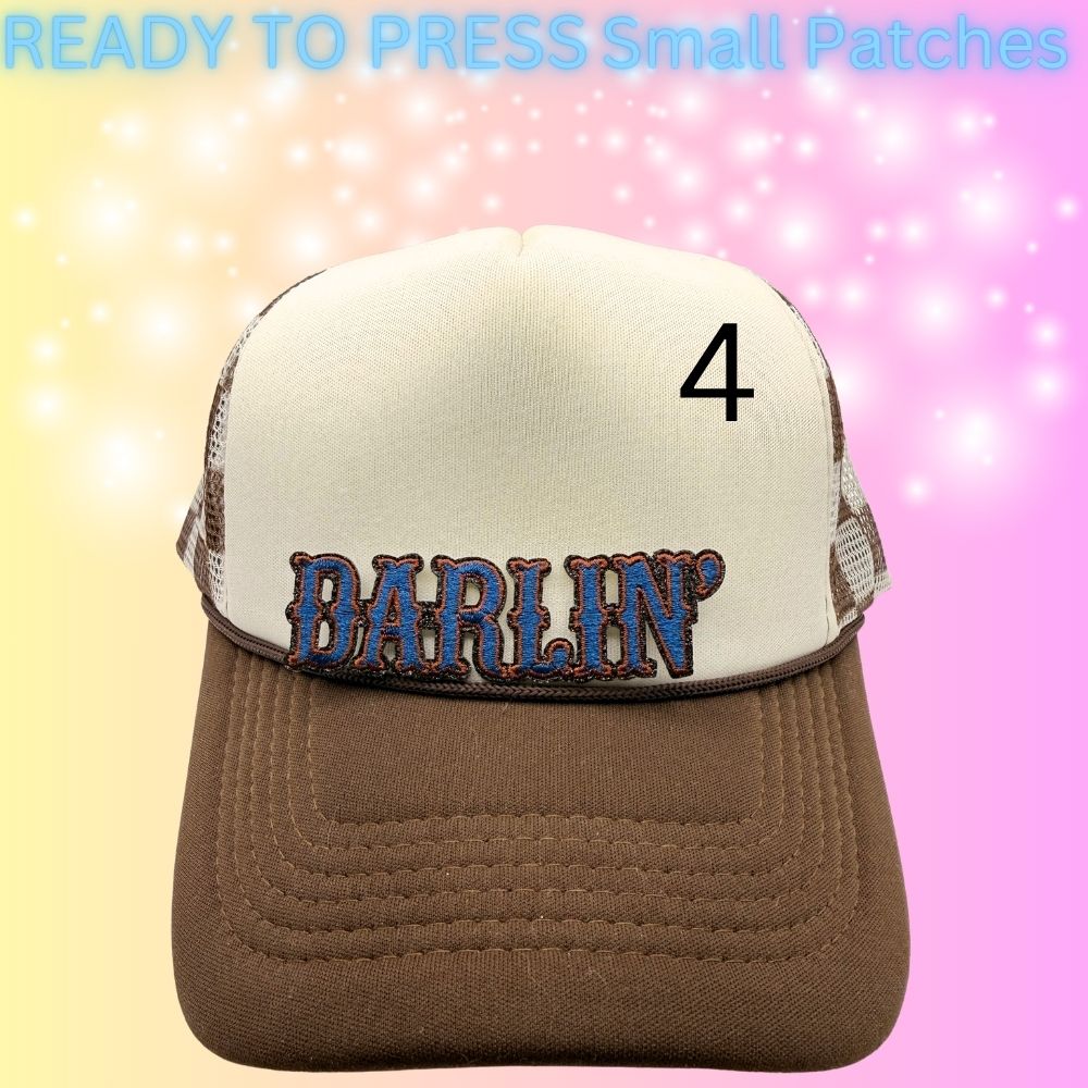 Trendy Small Embroidered Patches | Western, Girly & Aesthetic Iron-On Patches | Hat Bar Ready Designs | Cute Heat Transfer Patches