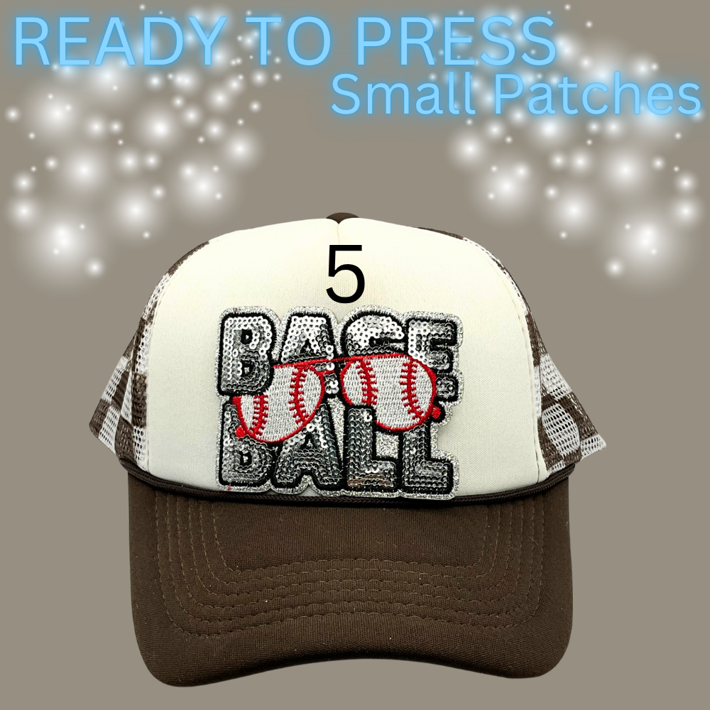 Ready to Press Hat Patches | Small Embroidered Appliqué Transfers | Trucker Hat Accessories | DIY Heat Press Patches | Summer, Western & Patriotic Designs