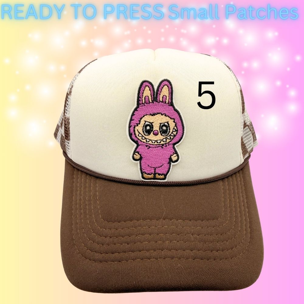 Cute Character Embroidered Patches | Kawaii Style Iron-On Patches | Hat Bar Ready | Trendy Small Heat Transfer Patches