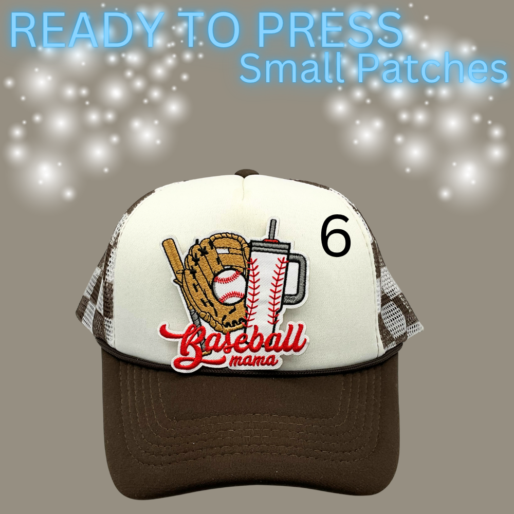 Ready to Press Hat Patches | Small Embroidered Appliqué Transfers | Trucker Hat Accessories | DIY Heat Press Patches | Summer, Western & Patriotic Designs