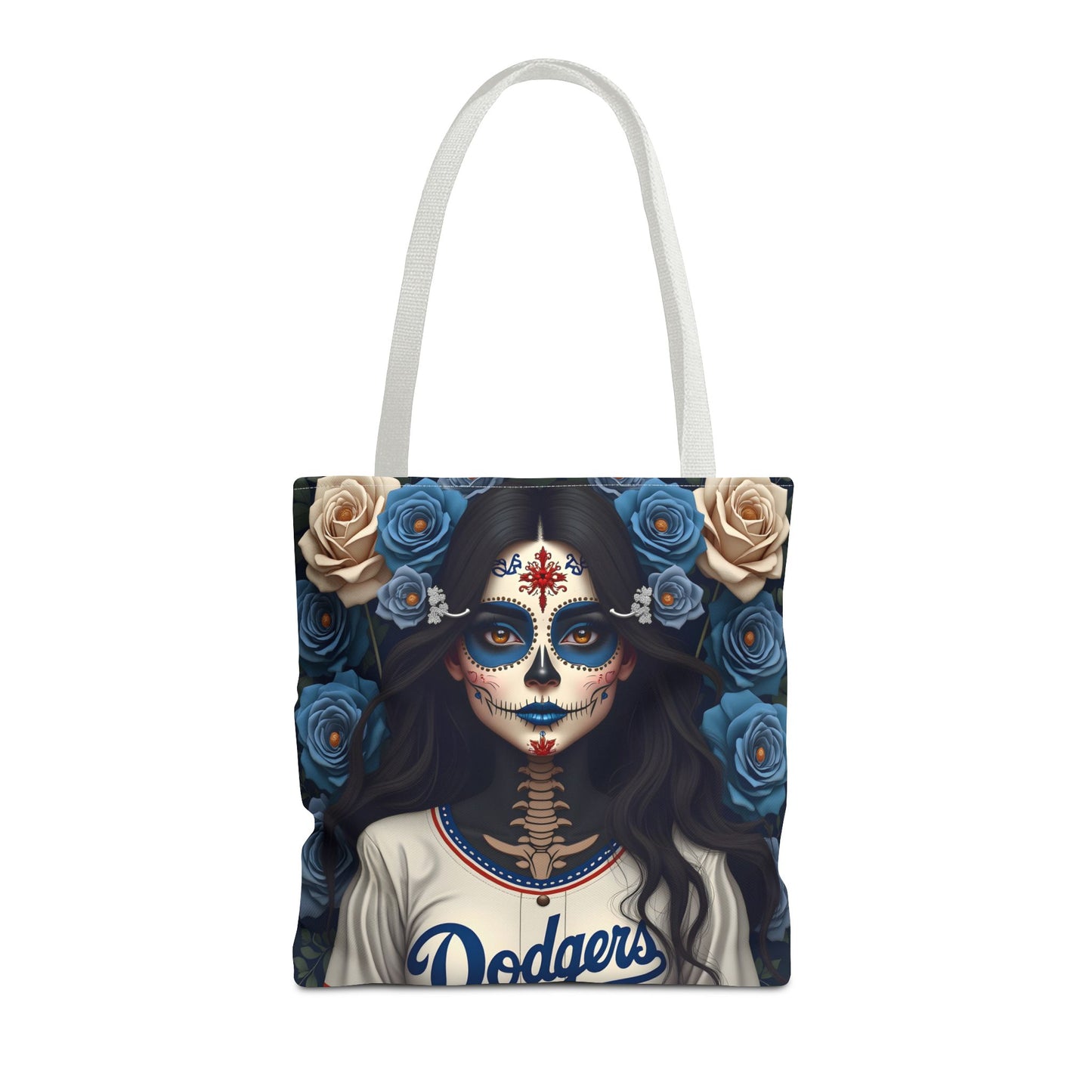 Sugar Skull Floral Tote Bag, Day of the Dead, Boho Style, Eco-Friendly Shopping, Casual Weekend Bag